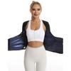 Women Short Sleeve Sweat Waist Trainer Workout Fitness Body Shaper