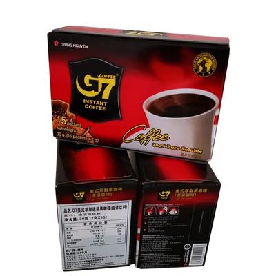 Trung Nguyen G7 Pure Black Instant Vietnamesischer Kaffee - 15, 30 oder 45 Beutel