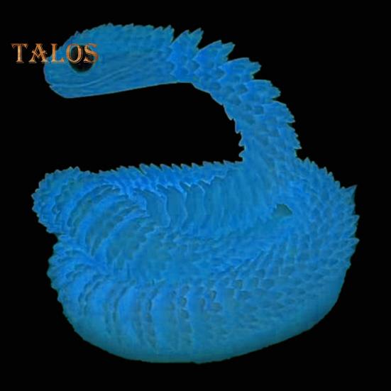 3D-Schlangenornament, Tiermodell, realistisch aussehender Leuchteffekt, kreatives, lustiges 3D-gedrucktes Schlangenspielzeug mit flexiblen Gelenken