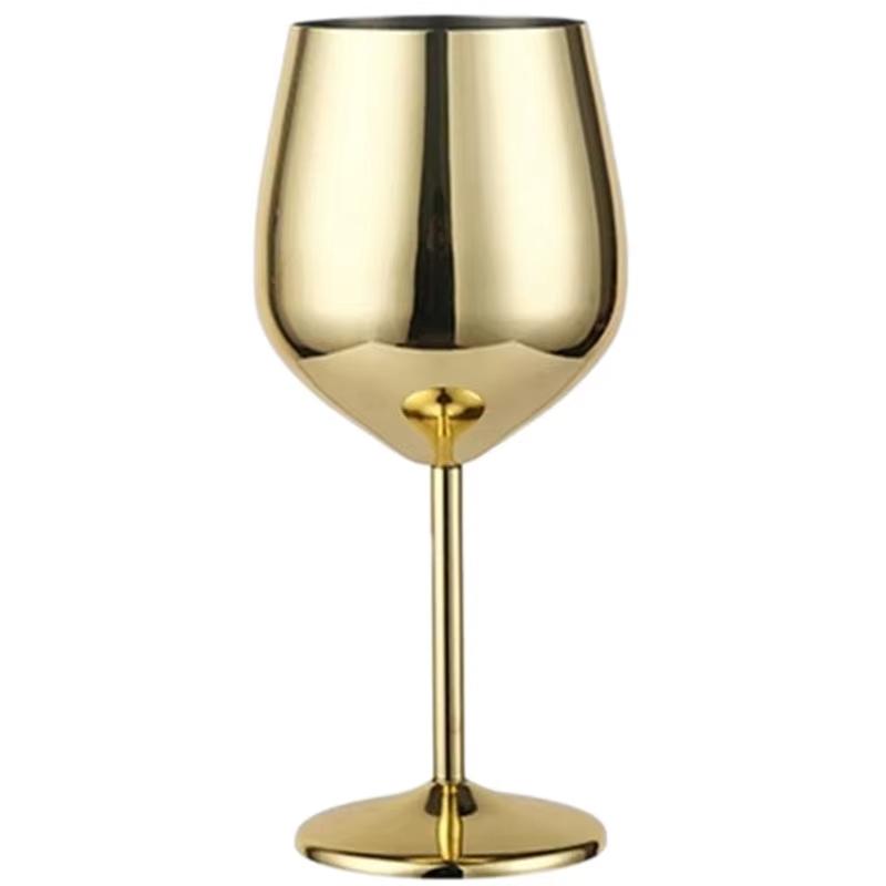 Stainless Steel Glass Goblets Cocktail Creative Metal Wine Glass Bar Restaurant Champagne Red Wine Glass Drinkware Barware Cup
