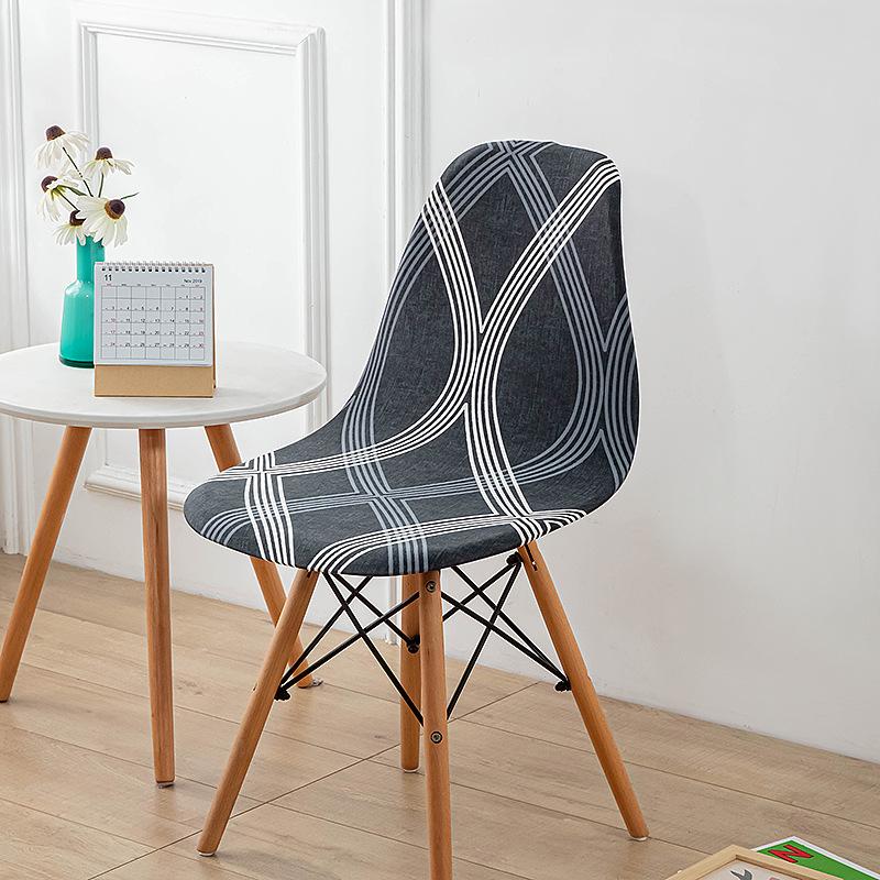 Esszimmerstuhlbezüge Elastische Schalenstuhl-Überzüge Waschbare Sitzbezüge mit Blumendruck für Hochzeit Küche Zuhause Housse Chaise