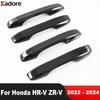 For Honda HR-V  2024 ZR-V   2024 Carbon Fiber Car Side Door Handle Cover Trim Door Handles Catch Overlay Accessories