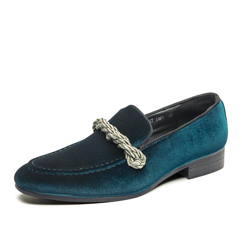 Men s Spring Suede Slip-On Loafers: British Style, Large Size Casual Driving Shoes 41