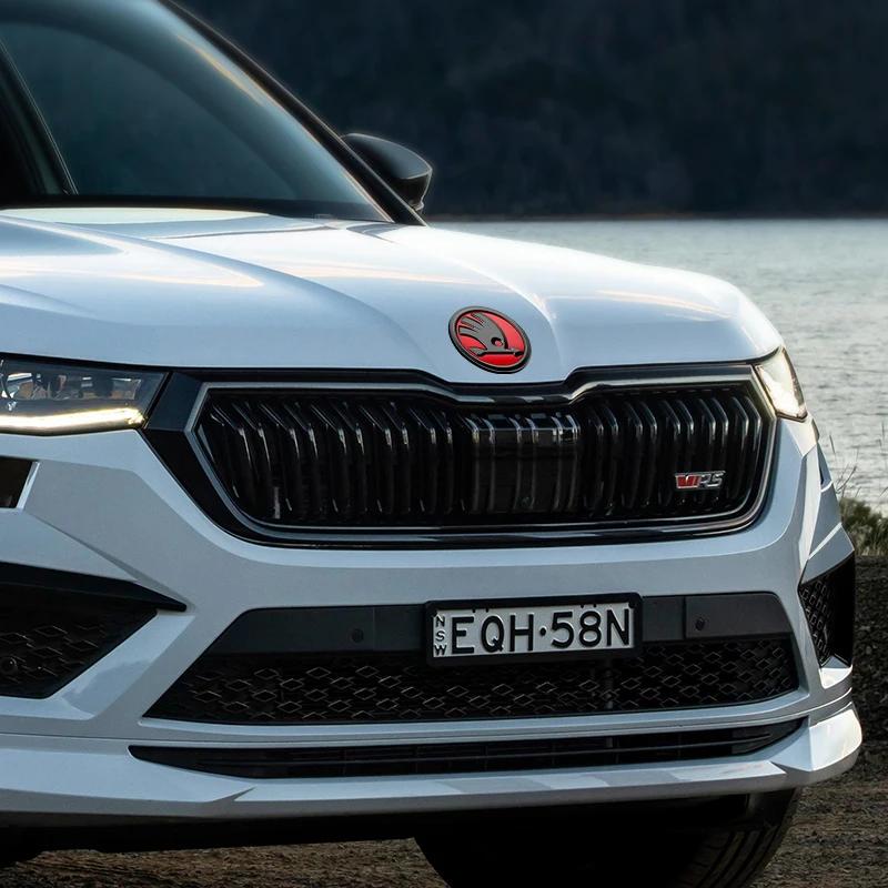 80mm 90mm ABS Car Front Rear Emblem Sticker Logo Styling for Skoda Octavia 2 3 Fabia Kamiq Kapoq Kodiaq Rapid Superb Yeti etc