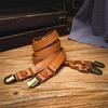 Clips de Tirantes Antideslizantes Unisex de Cuero PU Retro Británico para Monos, Ideales para Usuarios con Sobrepeso