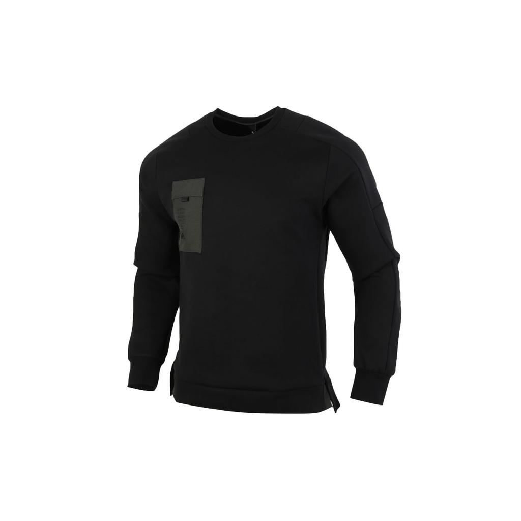 Adidas Sports Casual Pullover Long-Sleeve Sweatshirt Men Tops Black GM4422