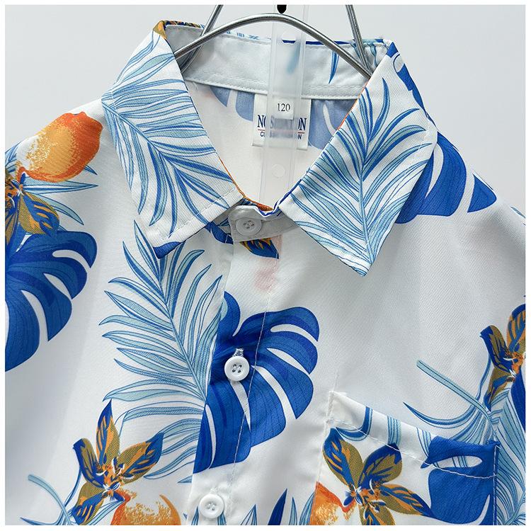 Trendy Boys' Street Style Summer Beachwear Two-Piece Set