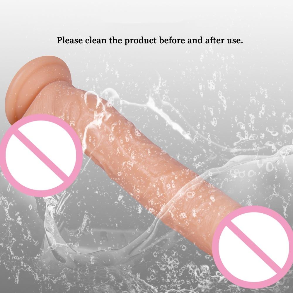 European and American Large Size Dildos Lengthened Simulation Soft Sex Product Women's Masturbation Device Penis Dildo Sex Toys