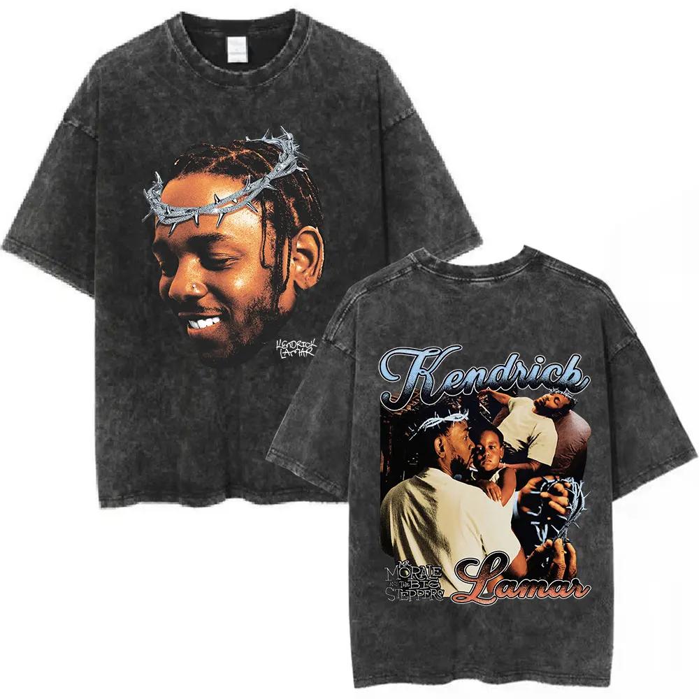 

Rapper Kendrick Lamar SZA Grand National Tour Washed Vintage T Shirt They Not Like Us Tshirt Men Hip Hop Oversized Tees S