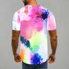 Women Short Sleeve Crew Neck T Shirt Dark Navy Pink Hibiscus Green Tropical Palm Leaf Print Top
