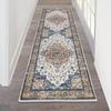 Boho Vintage Ethnic Runner Rug Non Slip Washable Hallway Carpet for Kitchen Entry Bedroom Farmhouse Indoor Floor Mat