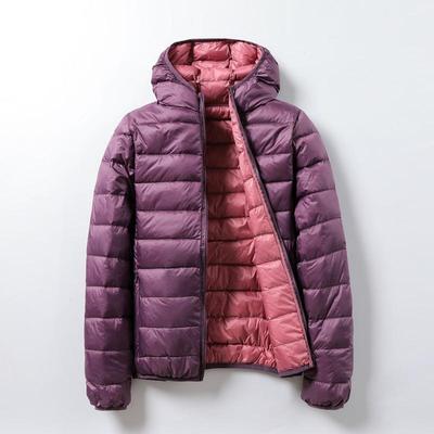 Winter Einfarbig Kapuze Kausalen Mode Zweiseitige Dünne Kurze Weiße Ente Unten Jacke M-4XL