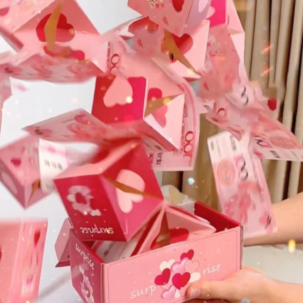 Paper Surprise Bounce Box Pop Up Surprise Money Box New Gift Box Cash Explosion Gift Box  Christmas