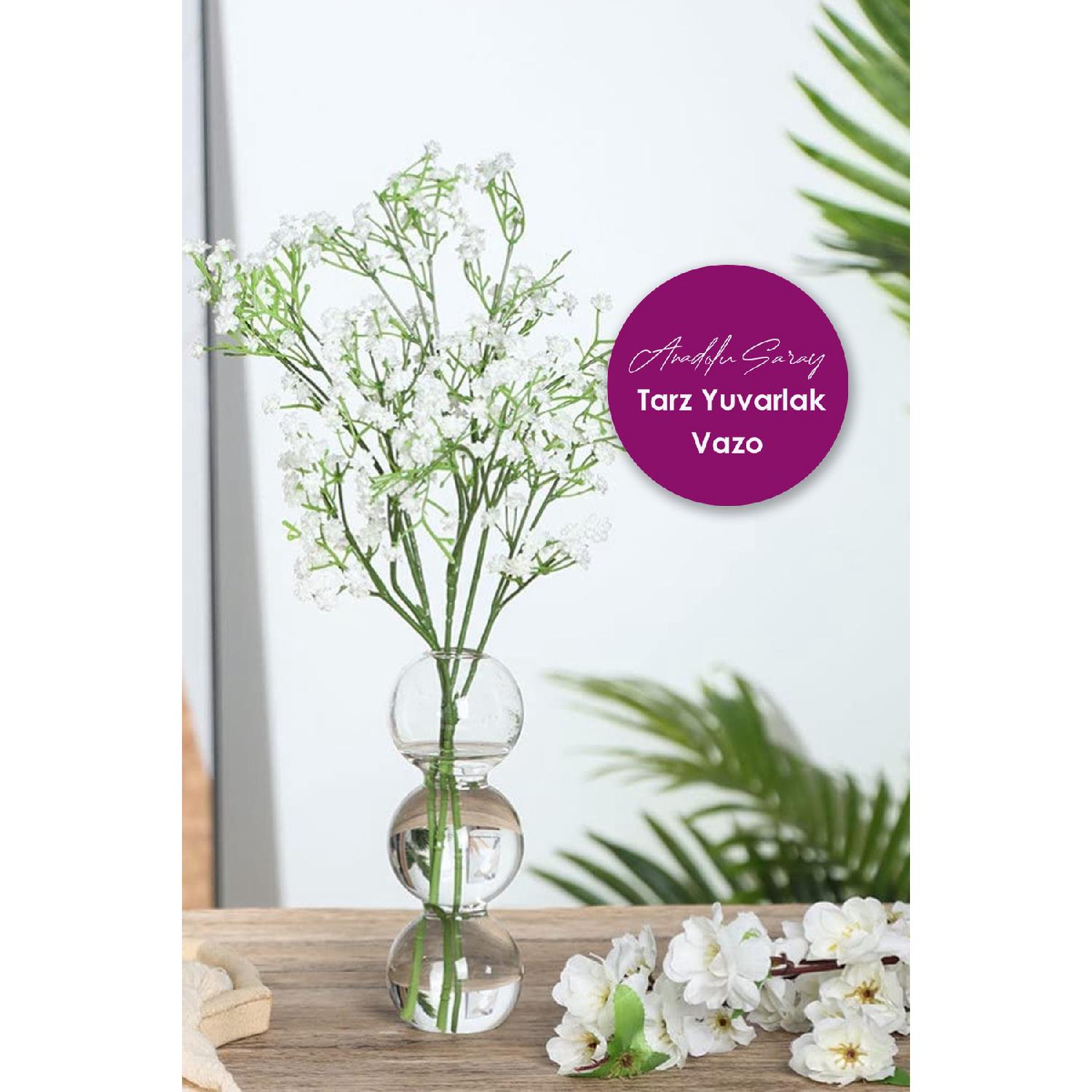 

Зауженная круглая ваза в стиле | Современная ваза для цветов в скандинавском стиле | Декоративный цветочный горшок - 1 шт.