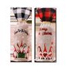 Christmas Forest Elder Fabric Wine Bottle Bag With Drawstring For Holiday Gift Packaging