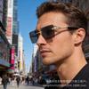 New cheetah rimless square glasses sunglasses men's driving fashion European and American sunscreen sunglasses