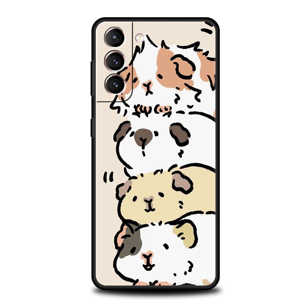 Animal Guinea Pig Cavy Cute Phone Case For Samsung Galaxy S25 Edge S24 S23 S22 S21 Ultra S20 FE 5G S10 S10E S9 Plus TPU Cover