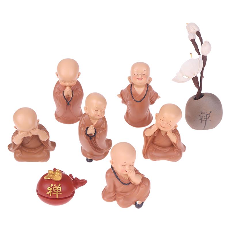 The  Ping An Little Monk Peaceful Little Monk Car Interior Decoration Buddha Zen Monastery Car Accories Str Relief M Driver S
