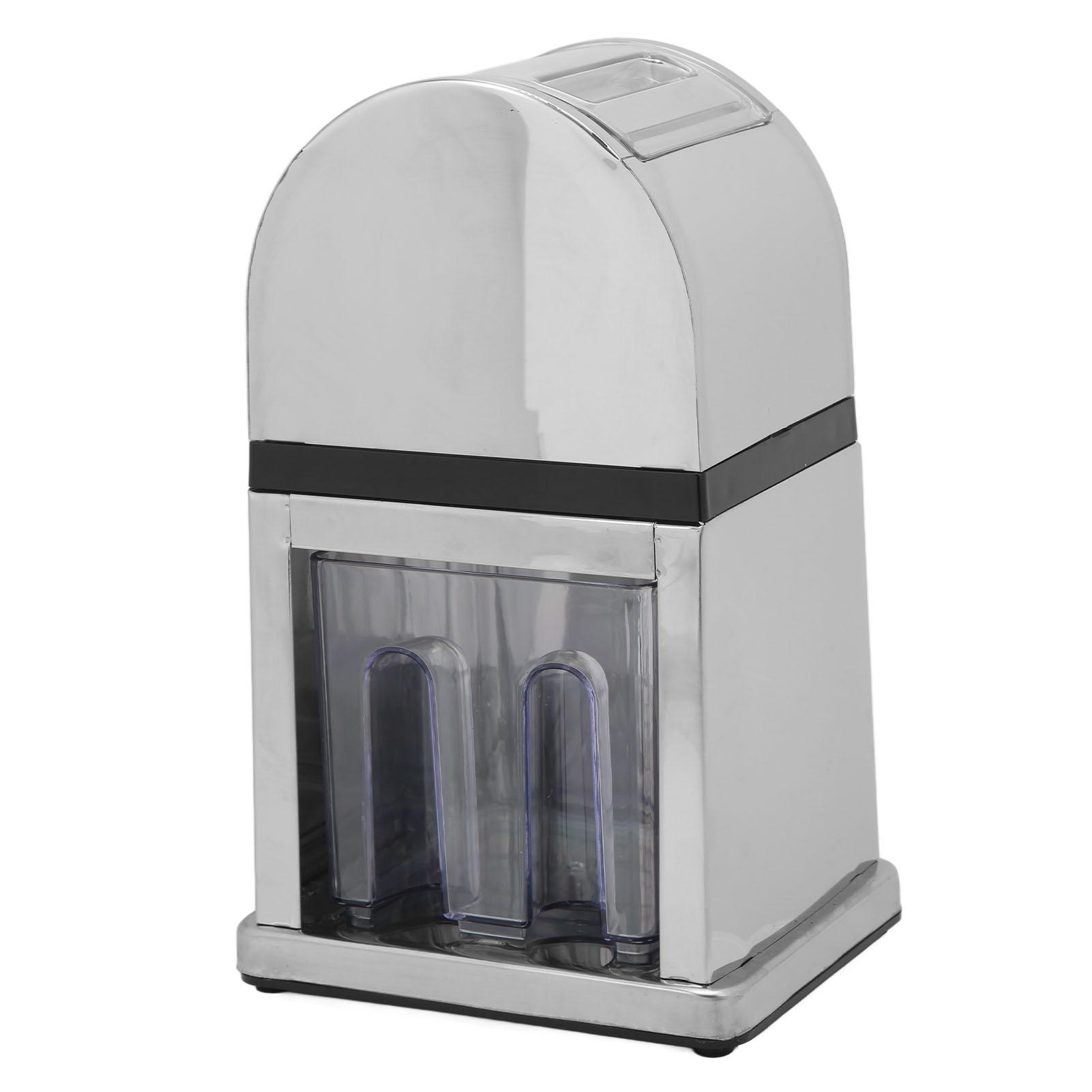 

Manual Ice Crusher Labor Saving Hand Crank Shaved Ice Machine with Transparent Cover for Home Bar Restaurant белый