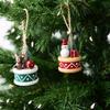 Mini Resin Snowman and Bear Hanging Ornaments for Holiday Decoration