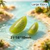 Miniature Resin Sliced Fruit Models 10Pcs Realistic Food Props for Dollhouse DIY Craft Micro Landscape