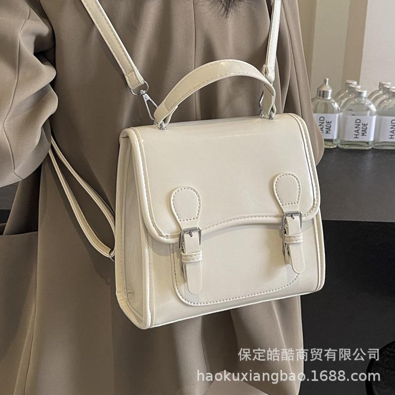 Schoolbag Korean portable red bag women's 1011 new trendy fashion backpack college style versatile shoulder backpack