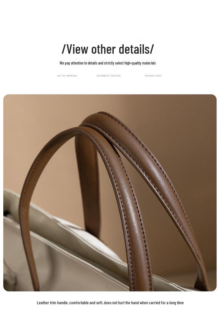 16-Inch Women's Laptop Handbag: Large Capacity, Thickened Briefcase for Business Travel and Commuting.