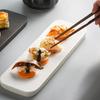 Multipurpose Ceramic Serving Dish Rectangular Plate For Sushi Appetizers Dessert Household Snacks Plate Easy To Clean