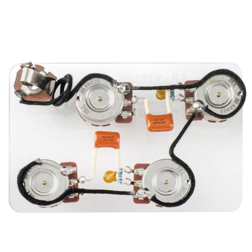 Musiclily Pro LP Standard Modern 60s PLUS Treble Bleed Prewired Kit for Les Paul Electric Guitars with Nickel Switches