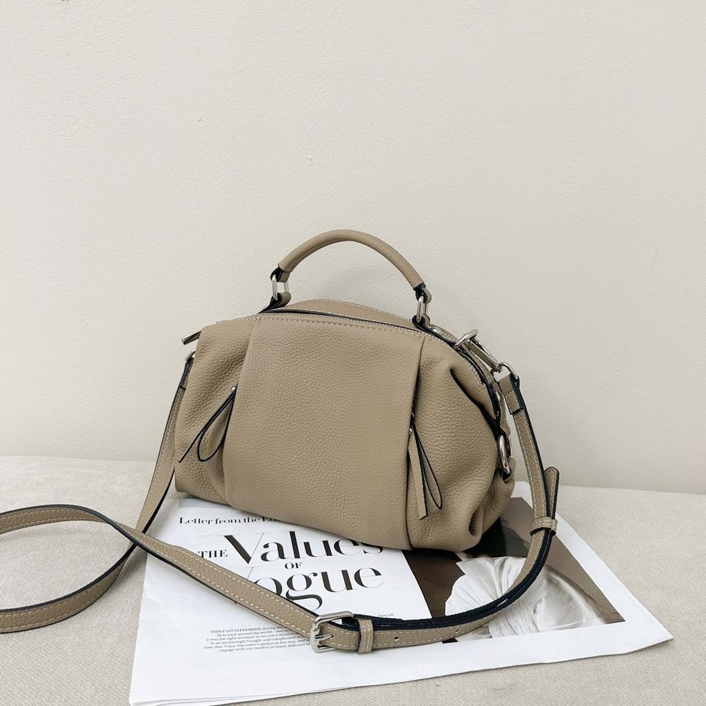 Women's Leather Bag Korean Crossbody Bag Fashionable Solid Color Shoulder Bag Handbag Soft Leather Bag