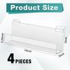 4 Pack Slatwall J Ledge Shelf, Clear Acrylic Slatwall Shelves Hanging Storage Accessories for Retail Display Boutiques Home Stores Boutiques