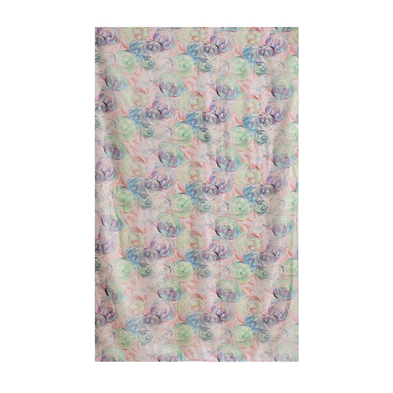 New High-end Silk Scarf for Women  Mulberry Silk Rose Printed Scarf  Outer Wear  Gift for Elder Mother
