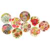 100Pcs Buttons Natural Wood Color Painted Printing Wide Sided DIY Clothing Accessories 30mm
