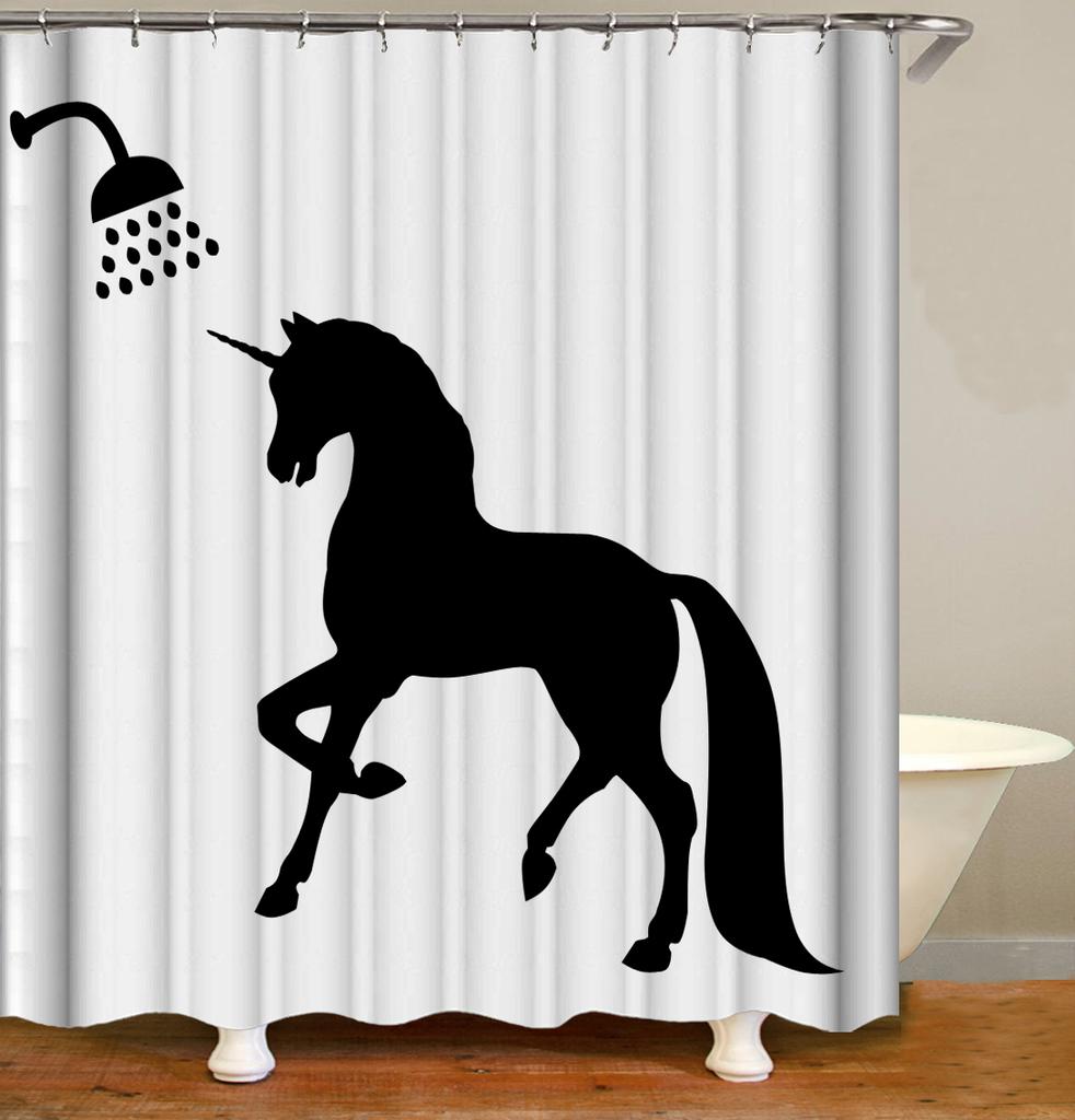 Funny Lovely Dinosaur Elephant Shower Curtain Cute Animal Take Bath Waterproof Fabric Bathroom Curtain with Hooks Home Decor