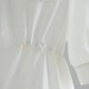 Summer Loose Drawstring Waist Shirt Dress Women's Korean Style Top