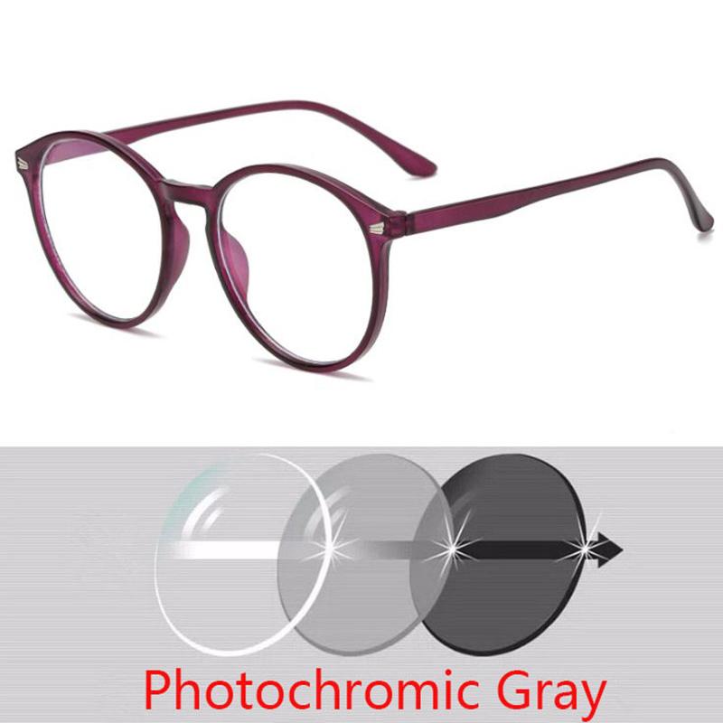 Anti-UV Finished Optical Eye Glasses Frames With Myopia Lens For Women Men Sun Photochromism Eyeglasses Degree oculo -1.0 to-6.0