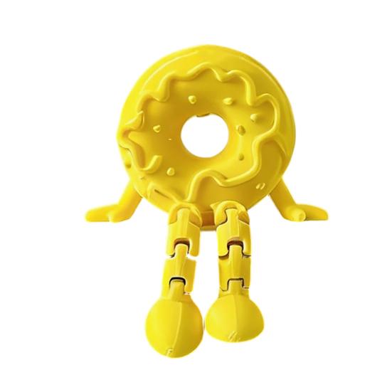 Sitting Donut Desk Buddy 3D Printed Donut Figurine with Articulated Legs