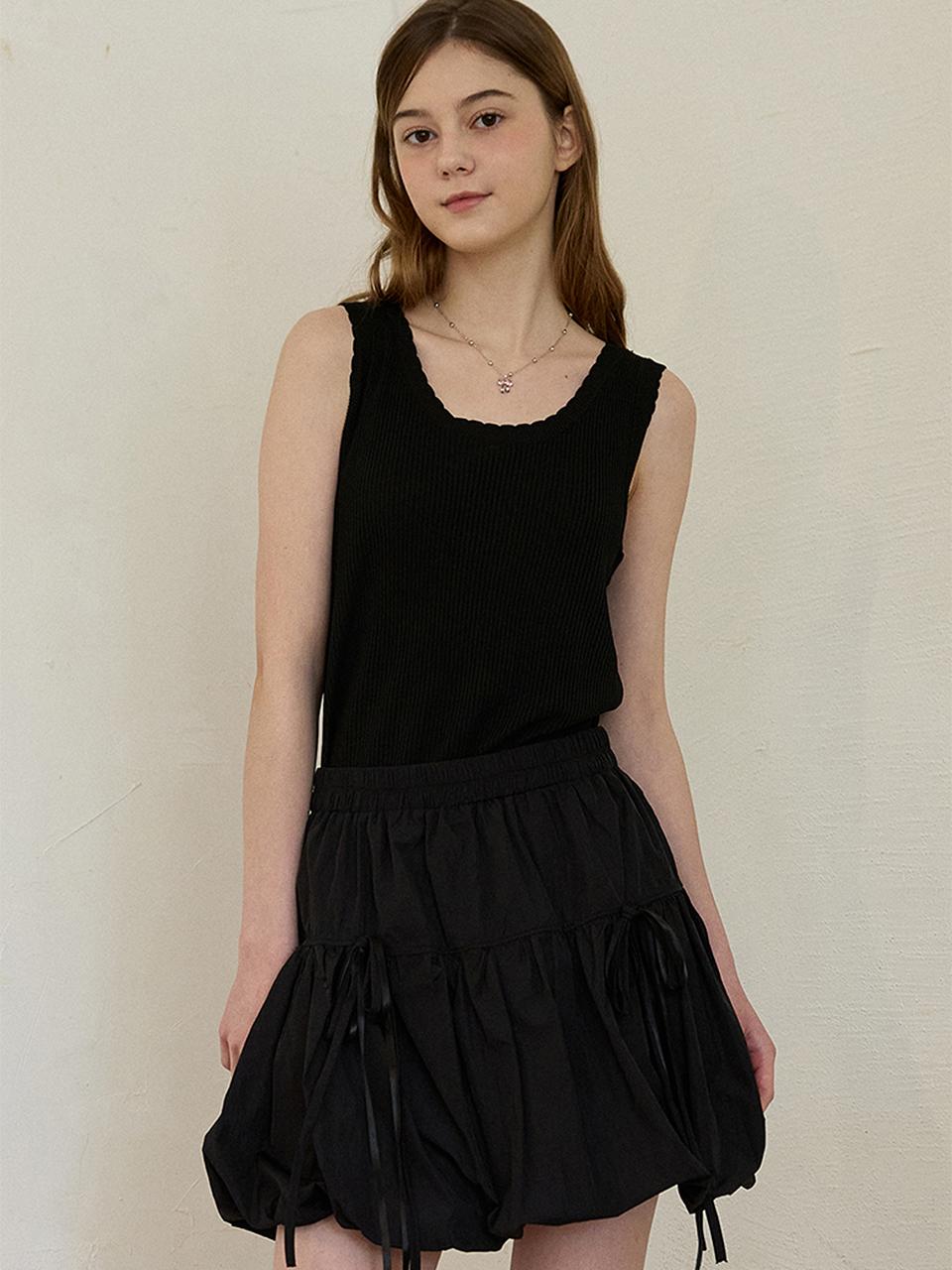 Pink Pineapple Tulip Sleeveless_Black Black/Free