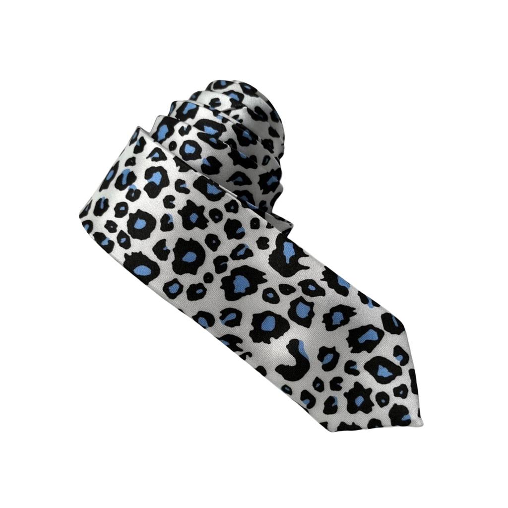 Men's Leopard Print Necktie for Formal and Casual Occasion Stylish Long Tie for Weddings Parties and Business Meetings