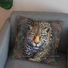 2D Stylish Leopard Art Pillow For Home Decor Pattern Cushion Cover Suitable For Sofa Bedroom Car Pillow Cover