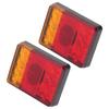 2pcs Tail Light 12V 8LED Rear Brake Light Turn Signal Lamp for Trailer Caravan UTE Camper ATV