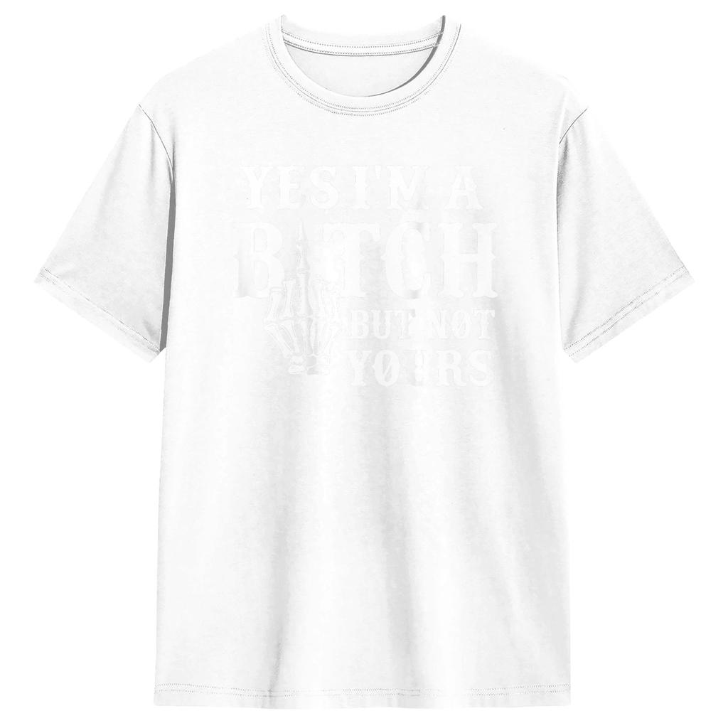 Yes IM But Not Yours Funny Sarcastic TShirt Beach  Vintage T Shirts Cotton Hipster Tshirt For Unisex Casual Clothing