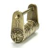 Chinese Retro Old Type Password Lock Brass Engraving Word Padlock Key