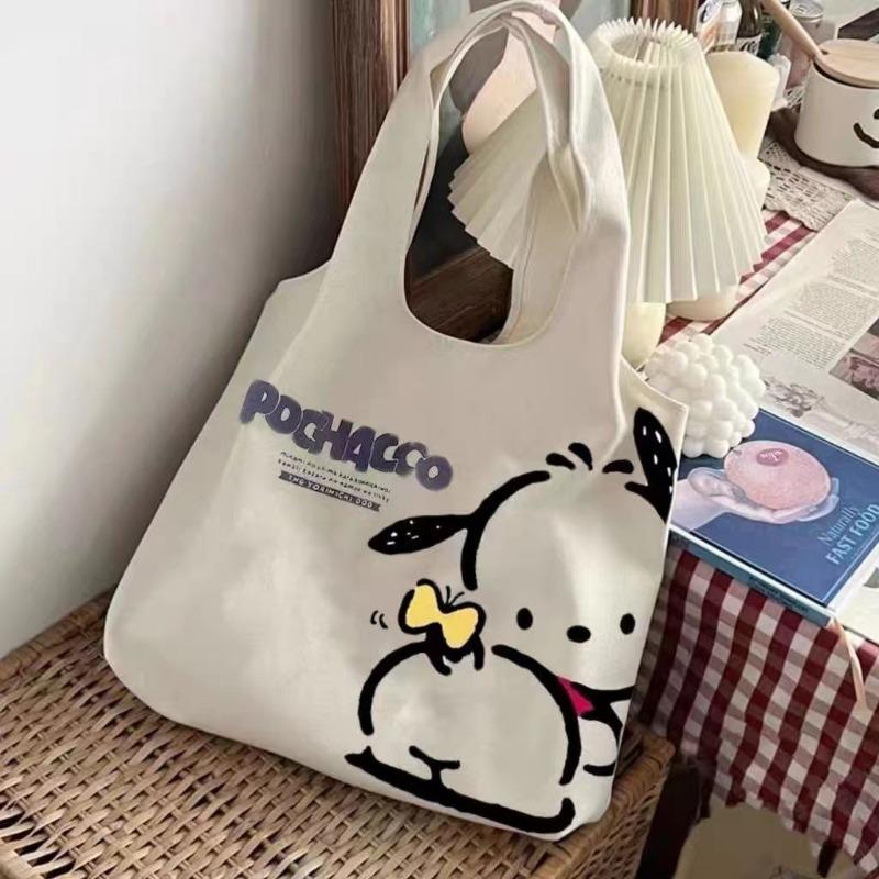 2025 New Cartoon Japanese Pochacco Printed Shoulder Bag Daily Commuter Handbag