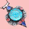 Handmade Tibetan Silver Gemstone Turquoise Red Coral Nepali Necklace Jewelry