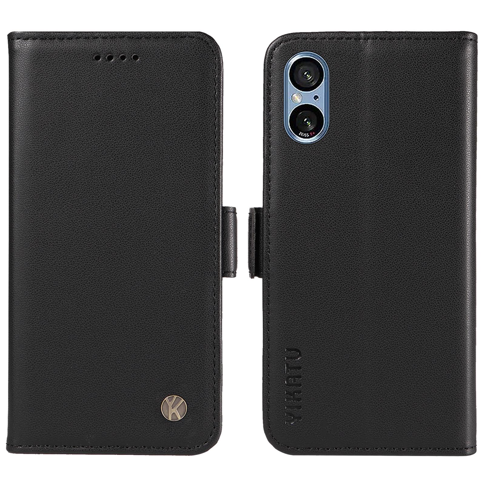 

YIKATU YK-003 For Sony Xperia 10 VI Case Wallet Stand Leather Phone Cover Side Buckle Black
