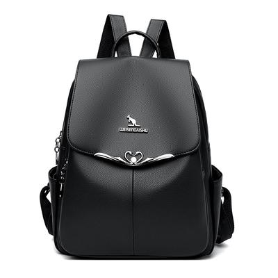Nova mochila feminina de couro de alta qualidade e grande capacidade, couro macio, multifuncional, bolsa para mulheres de meia-idade, bolsa para mãe