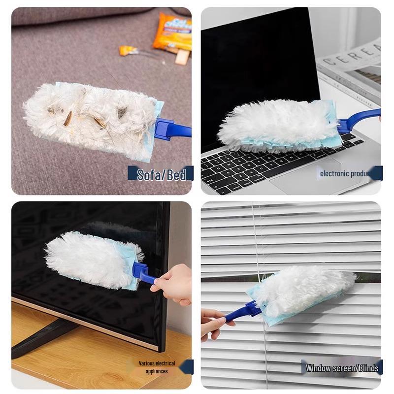 Multi-functional Electrostatic Feather Duster for Ceilings & Cars