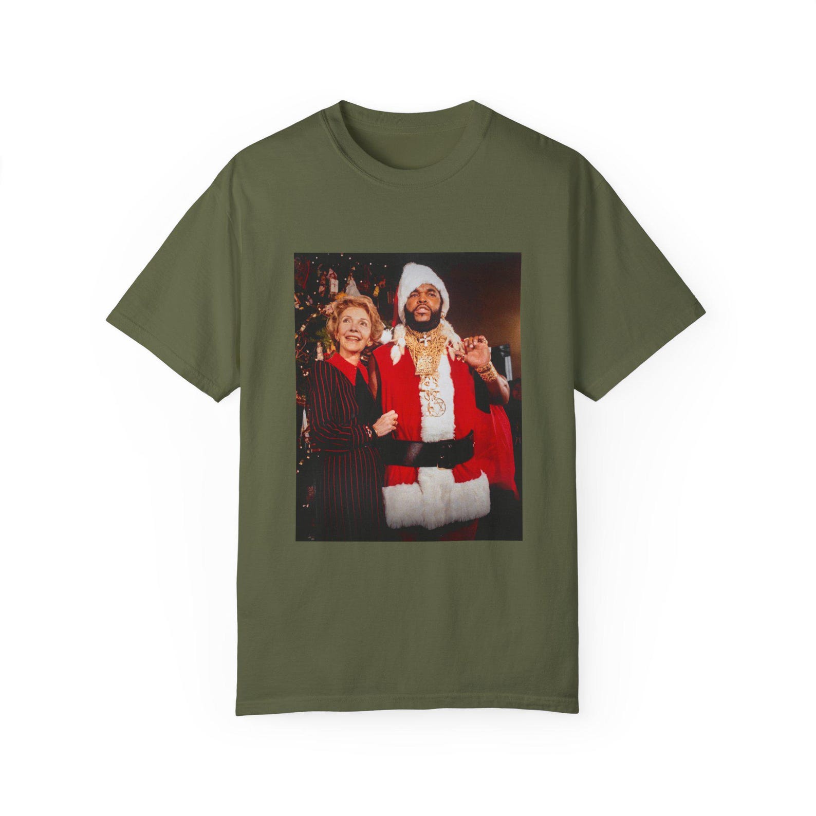 Nancy & Mr. T Holiday T shirt/Christmas Party T shirt/Hipster Christmas/Funny Christmas T shirt/Fun Festive/1980s Television/A Team Shirt S
