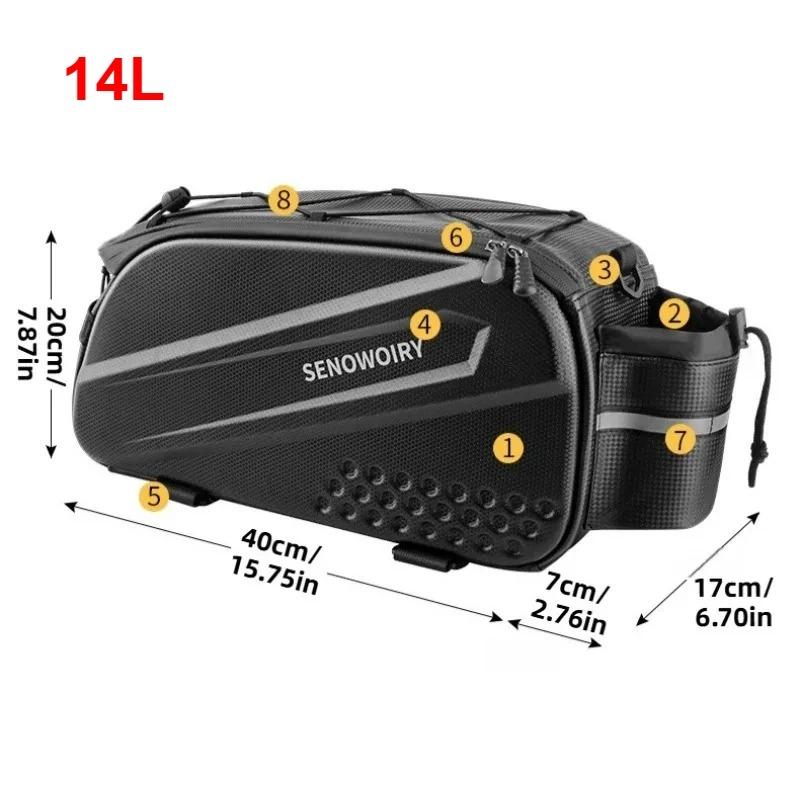 Hard Shell Bike Trunk Bag 14L